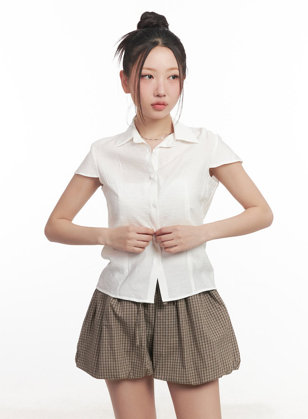 timeless-collared-button-up-shirt-cm531 / White