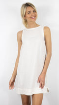 ROBE COURTE SANS MANCHES EN LIN HARTFORD RUELLE#COLOR_22/SHELL
