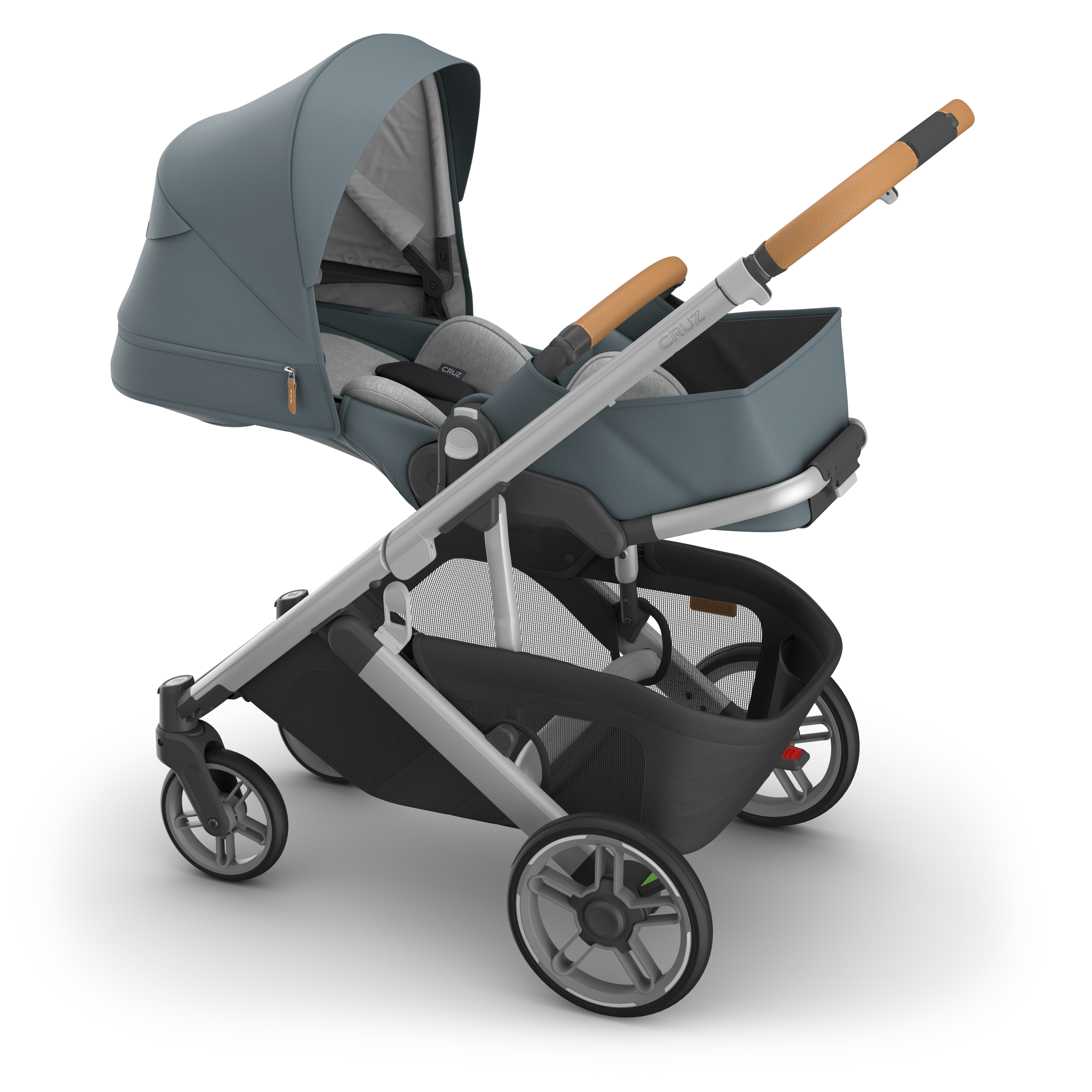 Teal UPPAbaby Cruz V3 Stroller - Side Angle View | Bambi Baby
