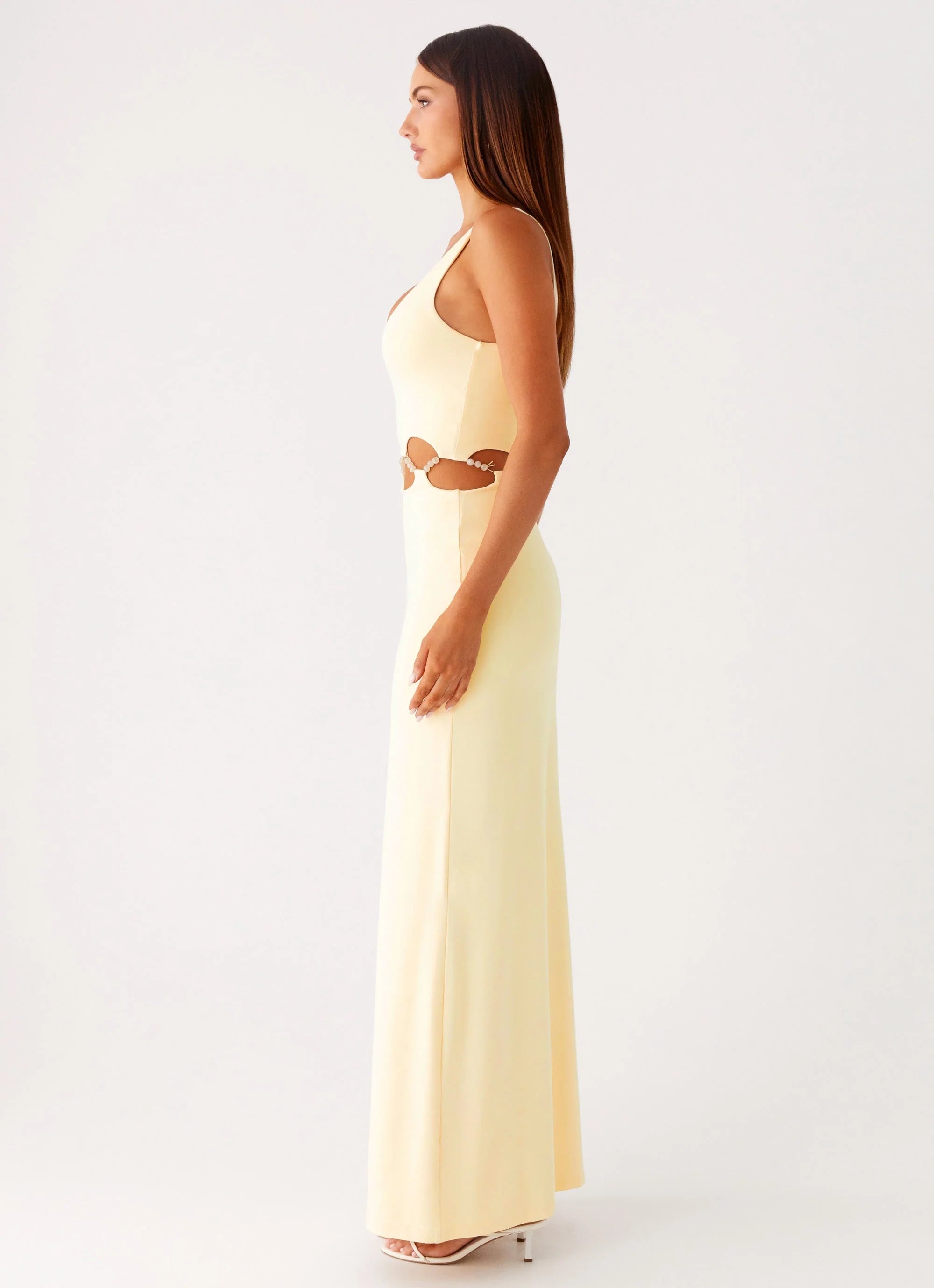 Dreamboat Beaded Maxi Dress - Yellow
