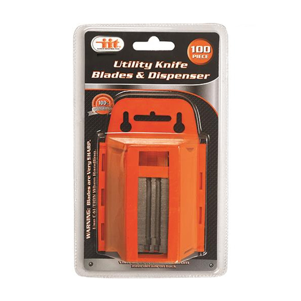 100 Standard Utility Knife Blades Box Cutter Razor Safety Dispenser Replacements