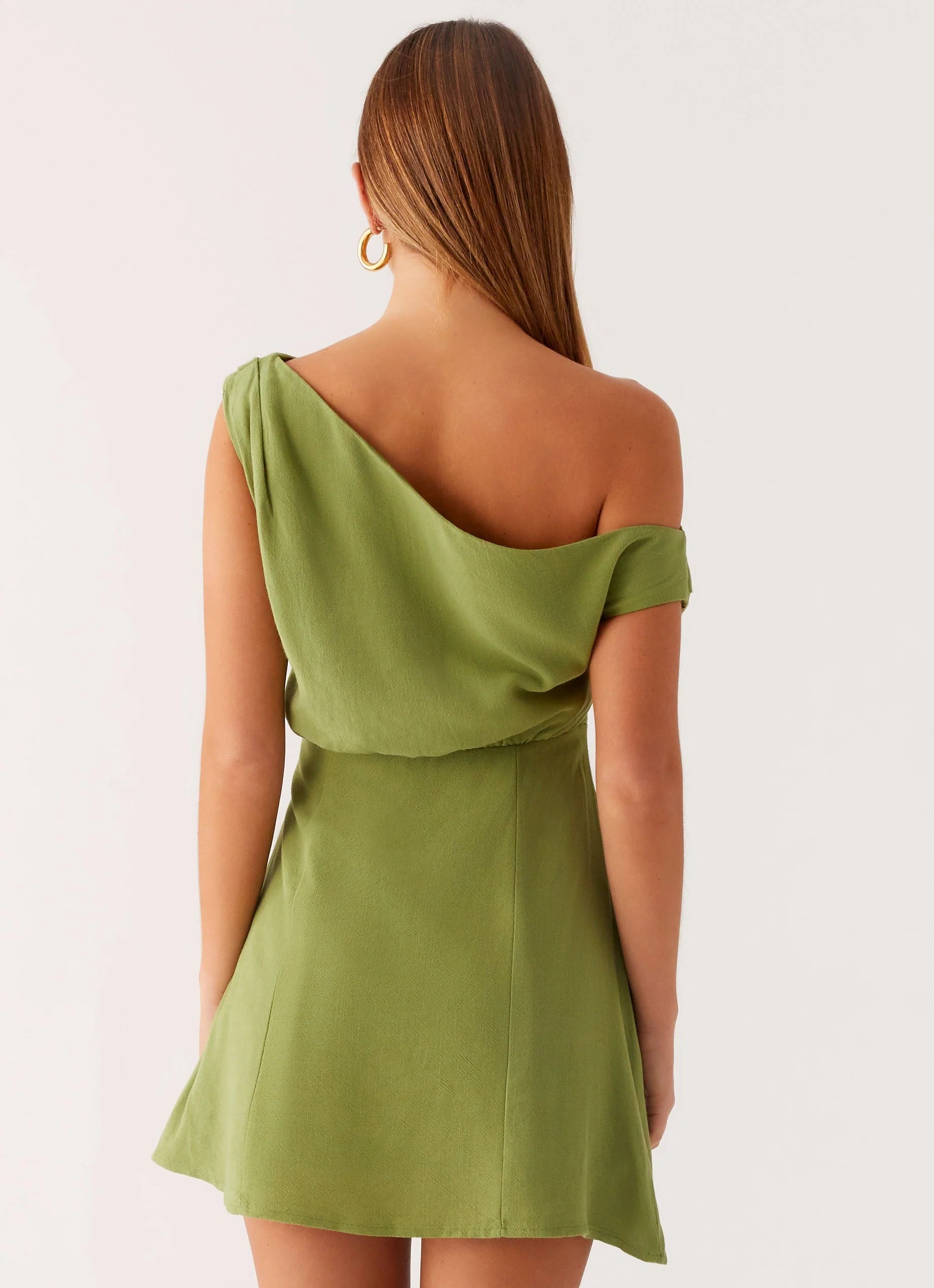Lady Love Linen Mini Dress - Cactus