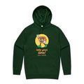 Take Your Time, Have A Coffee Men's AS Colour Hoodie Forest Green Mens Hoodie Coffee Printed In Australia Retro