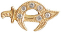 Shriner Stone Sword Lapel Pin [Gold]