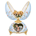 The Bradford Exchange Kittens Leave Pawprints on Our Hearts Jeweled Heirloom Porcelain® Musical Egg Featuring 22K Gold Over 80 Faux Gems and Hand-Painted Sculpture of Frolicking Kittens Plays 'Für Elise Handcrafted in Fabergé Style by Jürgen Scholz 6.5" - RCE Global Solutions