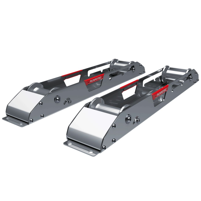 RUNPOTEC AS900 Roll-off Rails (pair) designed for safe unwinding of heavy cable material and cable drums from 450 mm to 2000 mm diameter