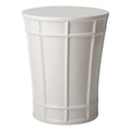 Large Varro Stool/Table with a White Glaze