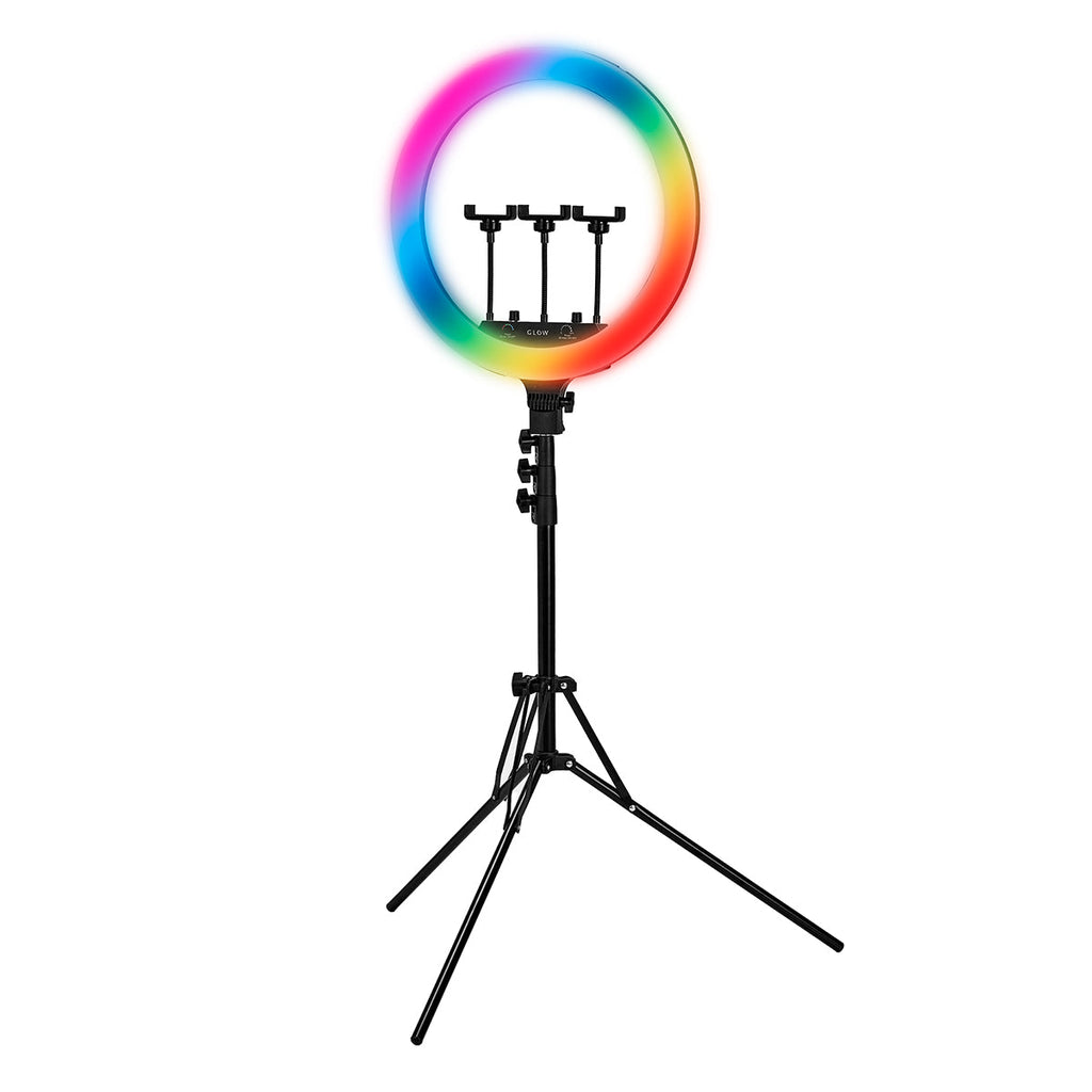 Ring Light su Stativo Glow 18" 45W Nero RGB - immagine 2