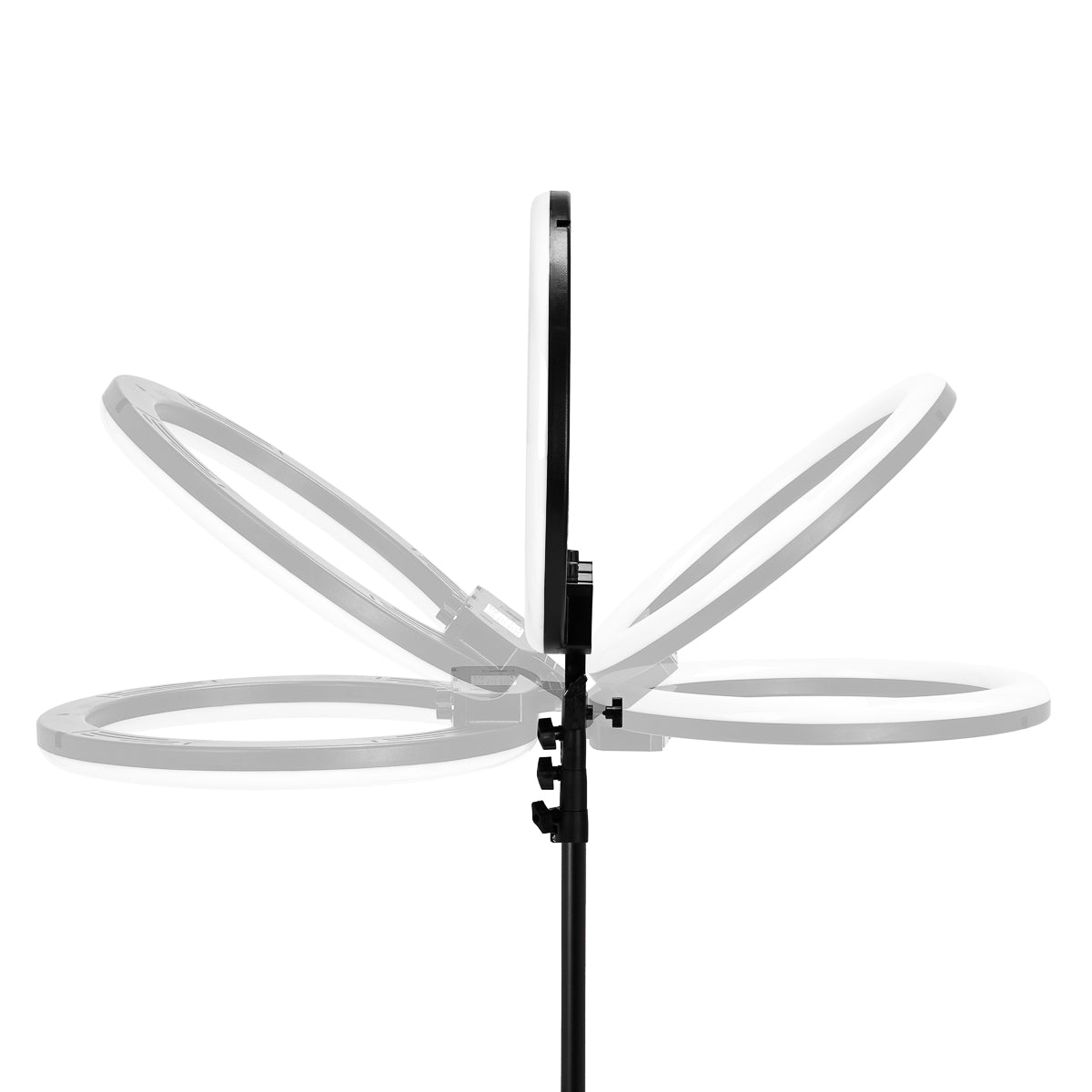 Ring Light su Stativo Glow 18" 45W Nero RGB - immagine 6