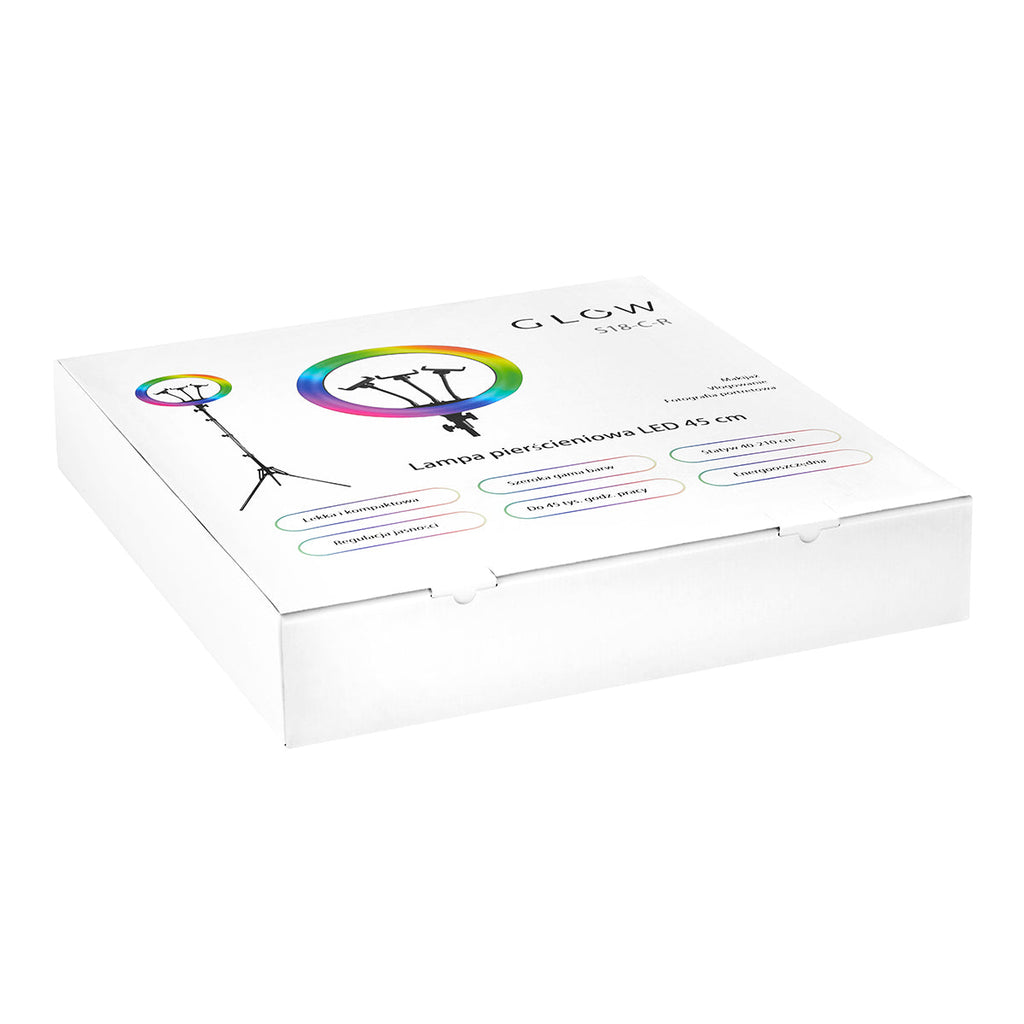 Ring Light su Stativo Glow 18" 45W Nero RGB - immagine 13