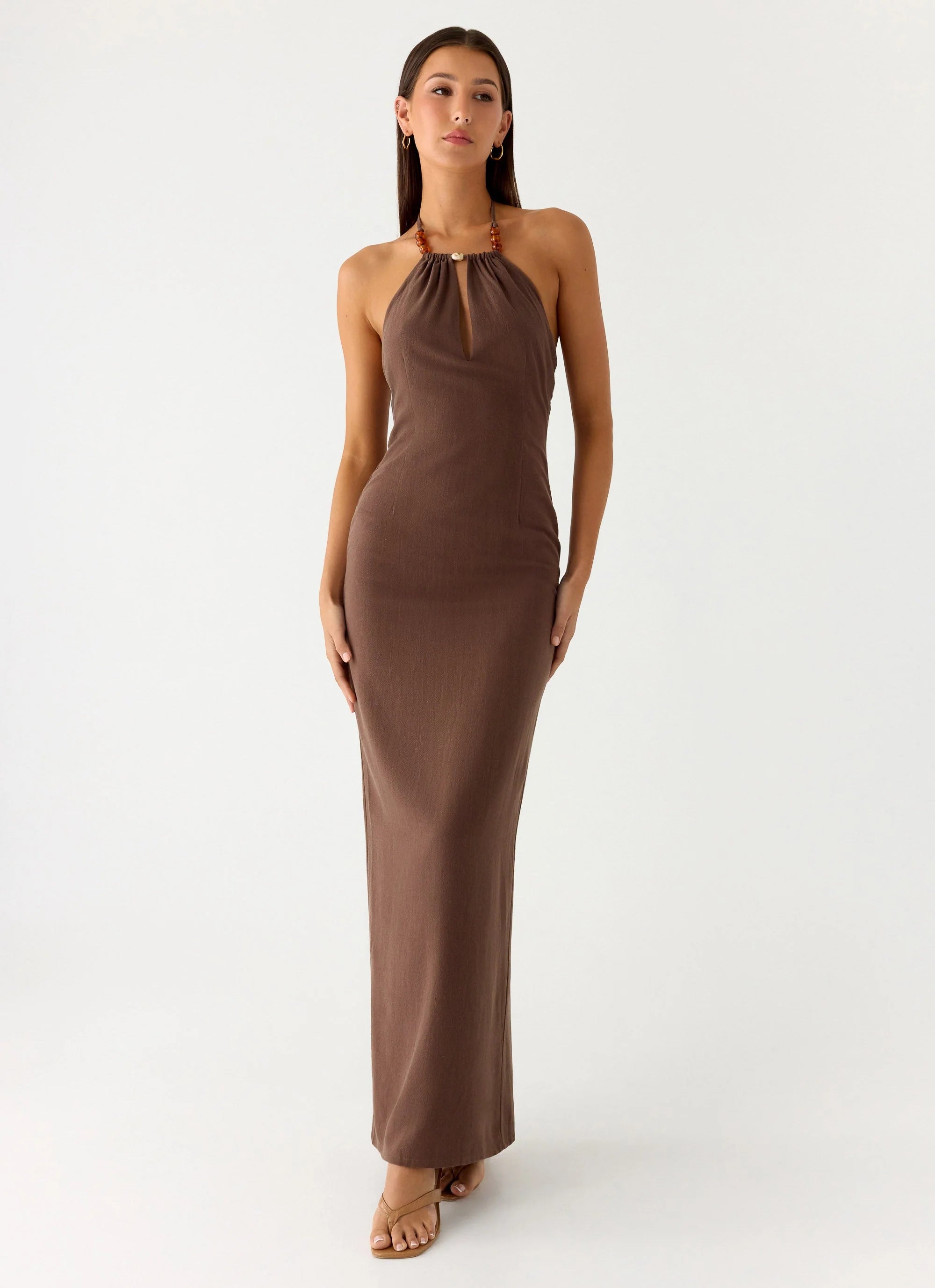 Bloomers Maxi Dress - Brown