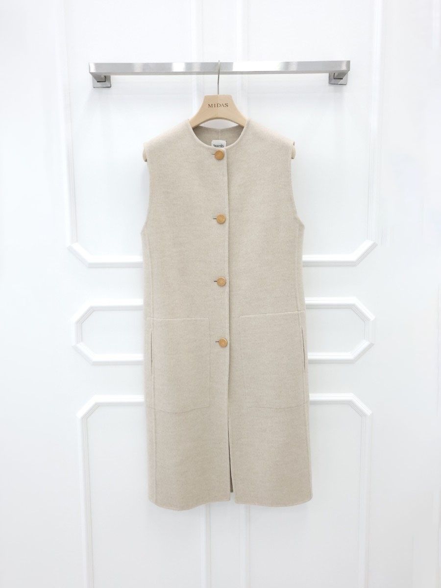 Hermes Cashmere Long Straight Vest H3H0191DBMV 122700028