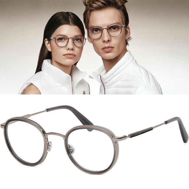 Moncler Eyeglass Frame ML5153 Luxury Transparent Soltex Fashion Round Retro 123515781