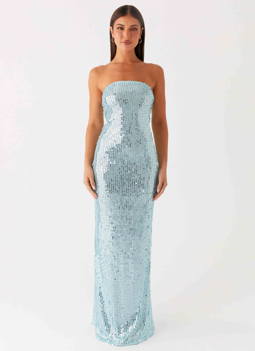 Lyric Sequin Maxi Dress - Turquoise