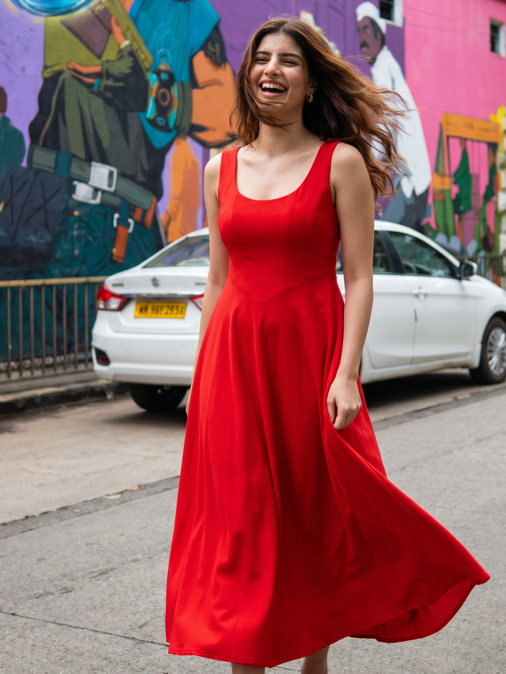 Stretchable Corset Fit & Flare Midi Dress - Uptownie