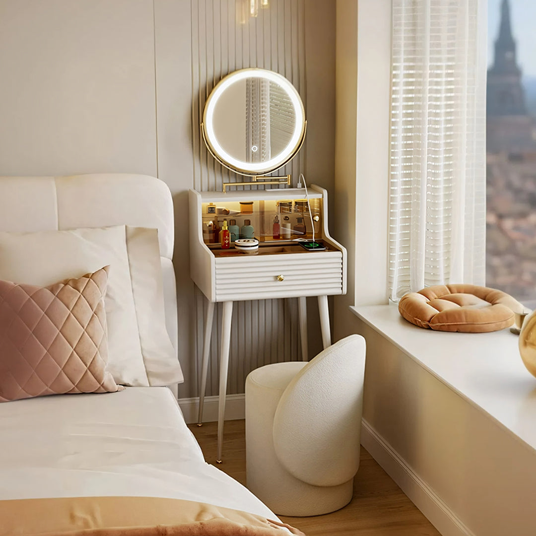 Thiago Narrow Mini Dressing Table For Small Corner for modern UK living room