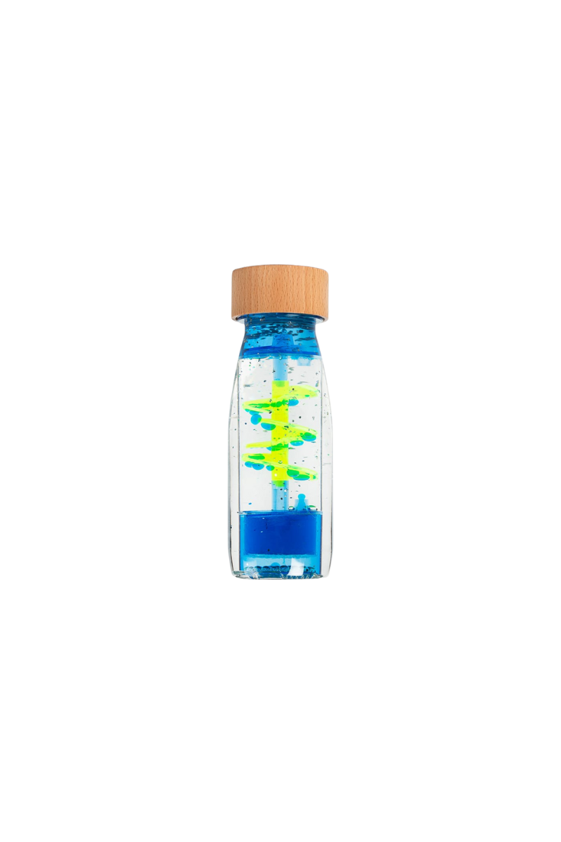 Bouteille sensorielle "Move" - Spiral Blue | PETIT BOUM