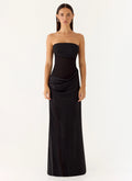 Champagne Skies Maxi Dress - Black