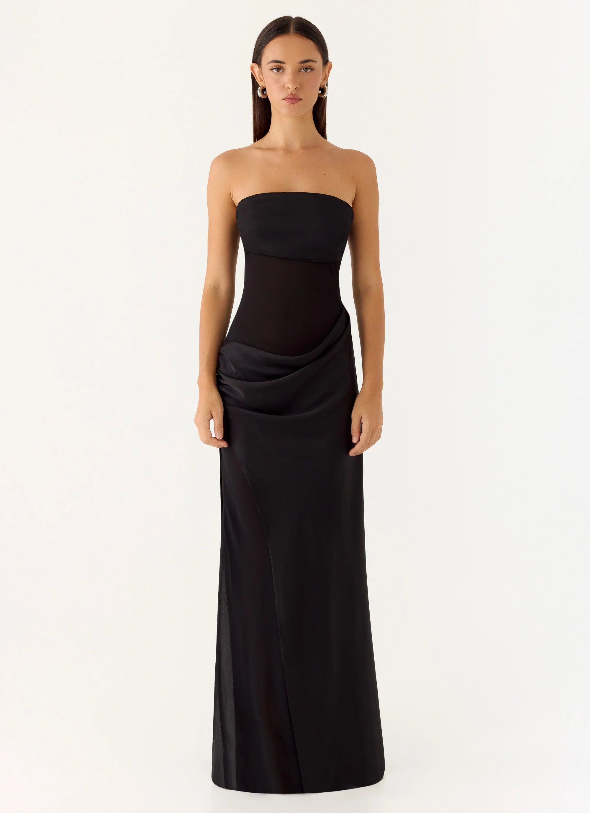 Champagne Skies Maxi Dress - Black