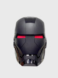 black iron man helmet