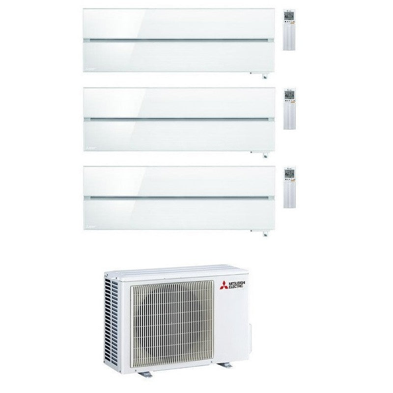 Condizionatore Climatizzatore Mitsubishi Electric Trial Split Kirigamine Style Pearl White R-32 9+9+12 BTU Con MXZ-3F54VF4 Wi-Fi Integrato