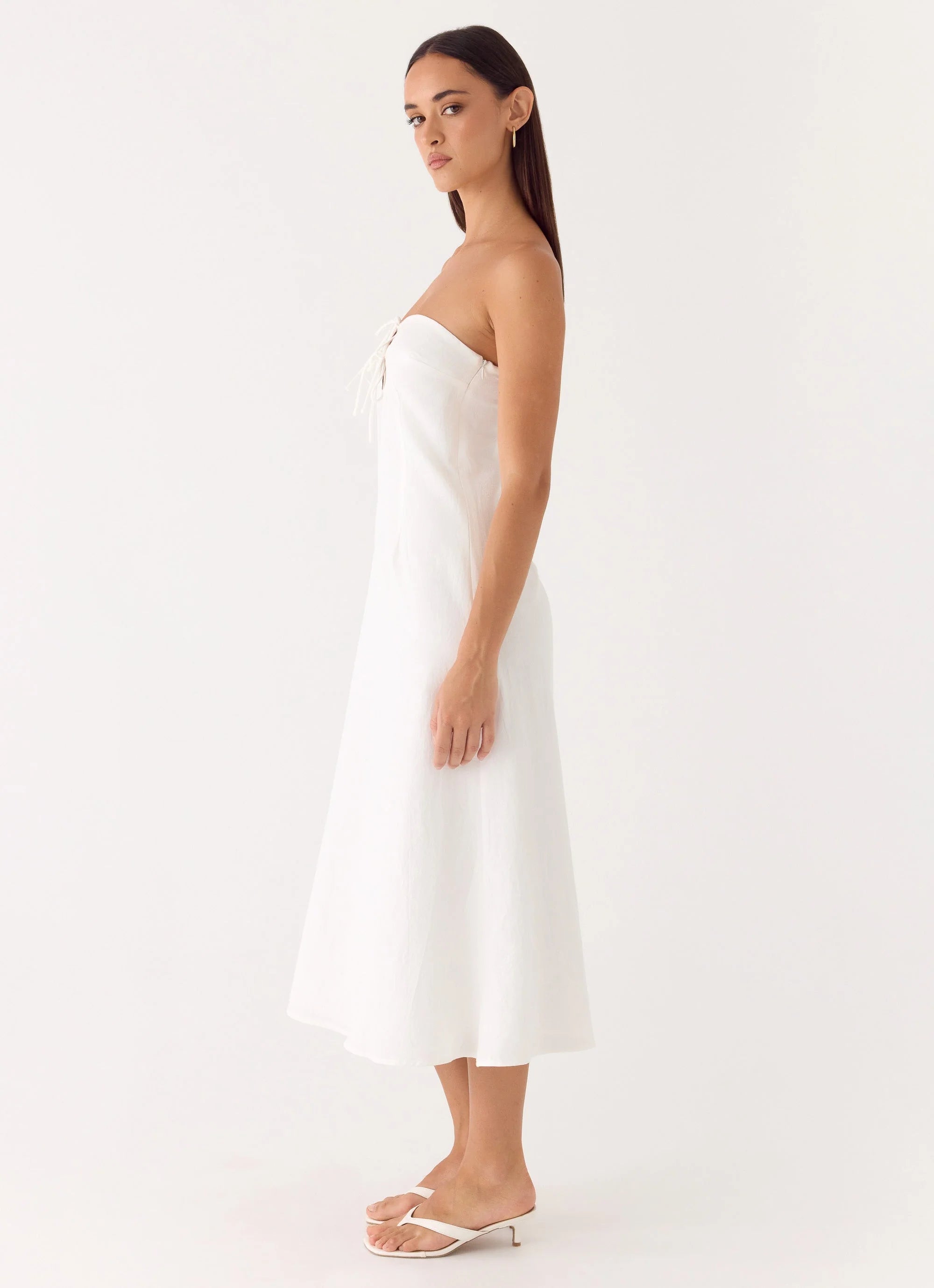 Sun Searching Midi Dress - White