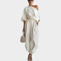 Effortless One-Shoulder Linen Set