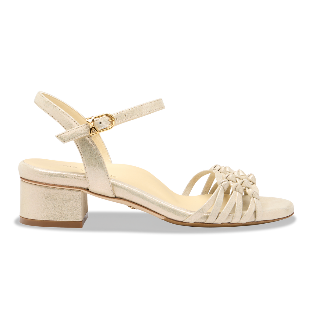 Perfect Erika 30 in Gold Shimmer Suede
