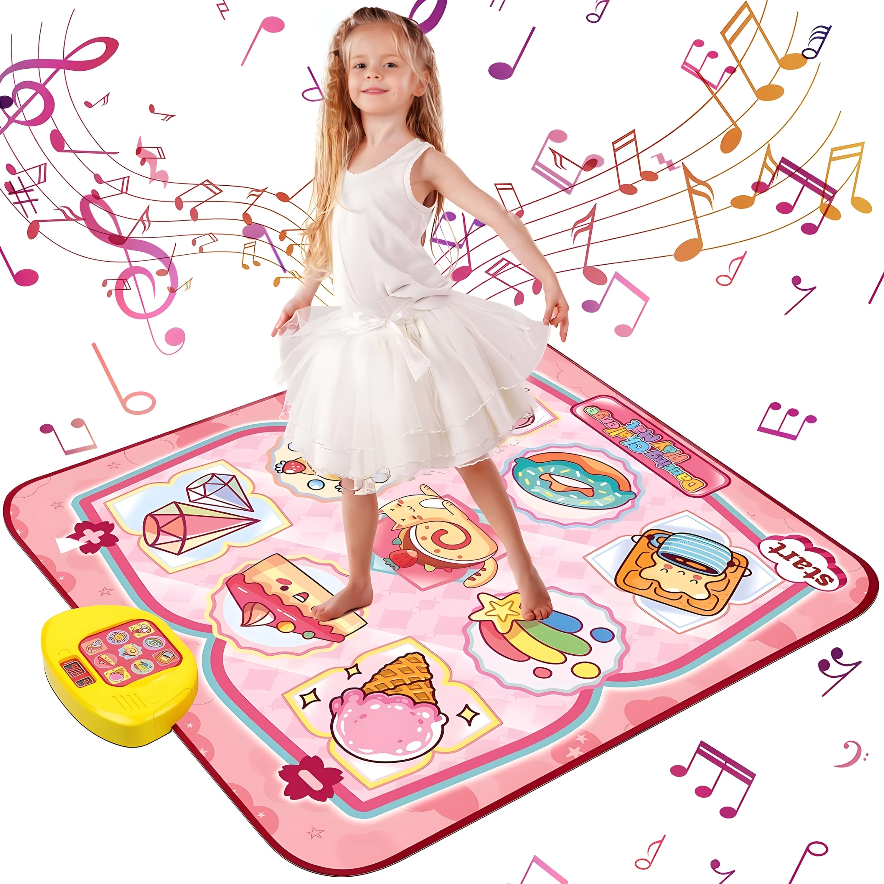 Tapis Musical Multimode pour Enfants | Tapis de Danse Lumineux Interactif – Jouet Éducatif Sans Piles