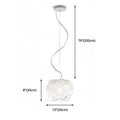 1-Light Modern Unique Geometric  Light, Pendant Lighting with Cloud-Shaped Glass Shade