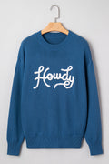 Threaded Pear Emiyra Embroidered Graphic Western Sweater
