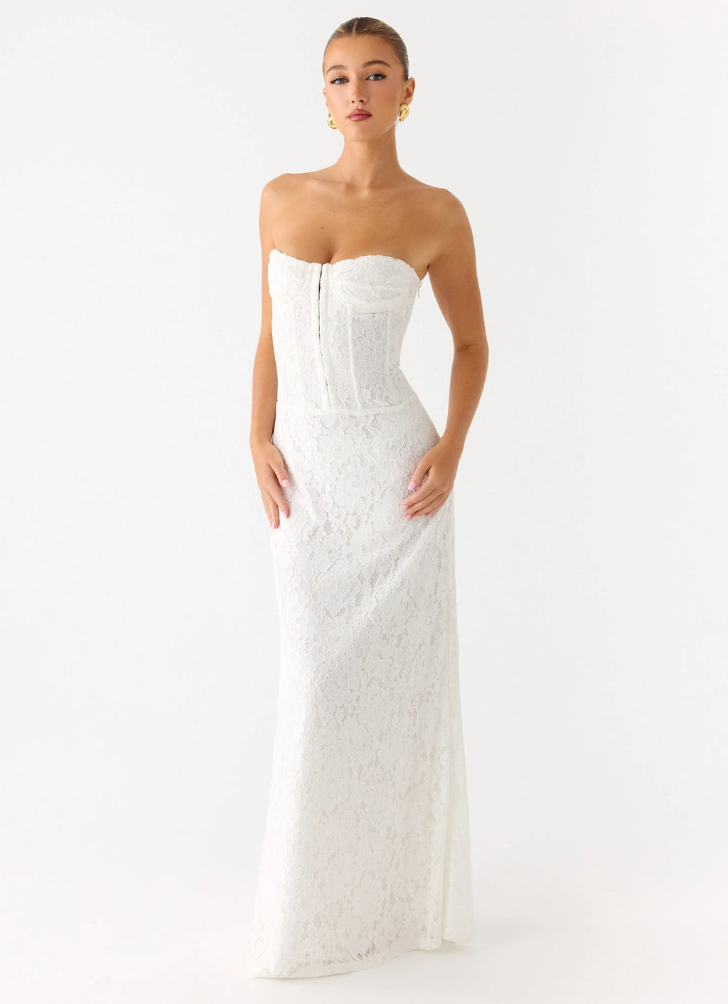 Already Know Lace Maxi Dress - White