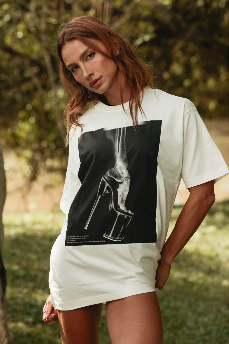 Rolling Oversized Edge T-Shirt - White