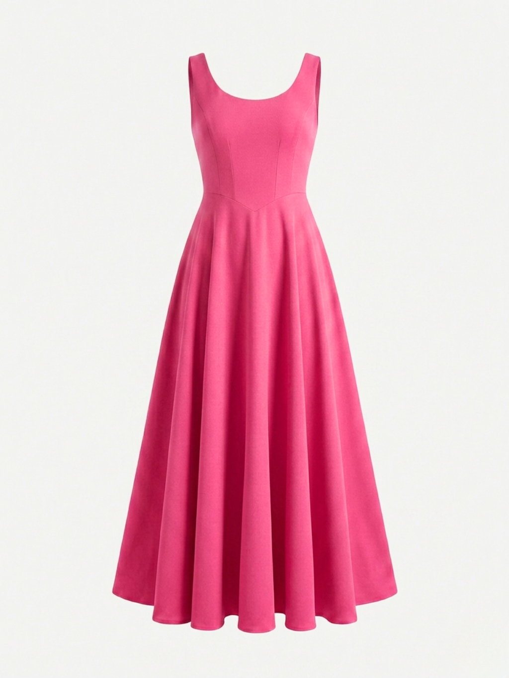Stretchable Corset Fit & Flare Midi Dress - Uptownie