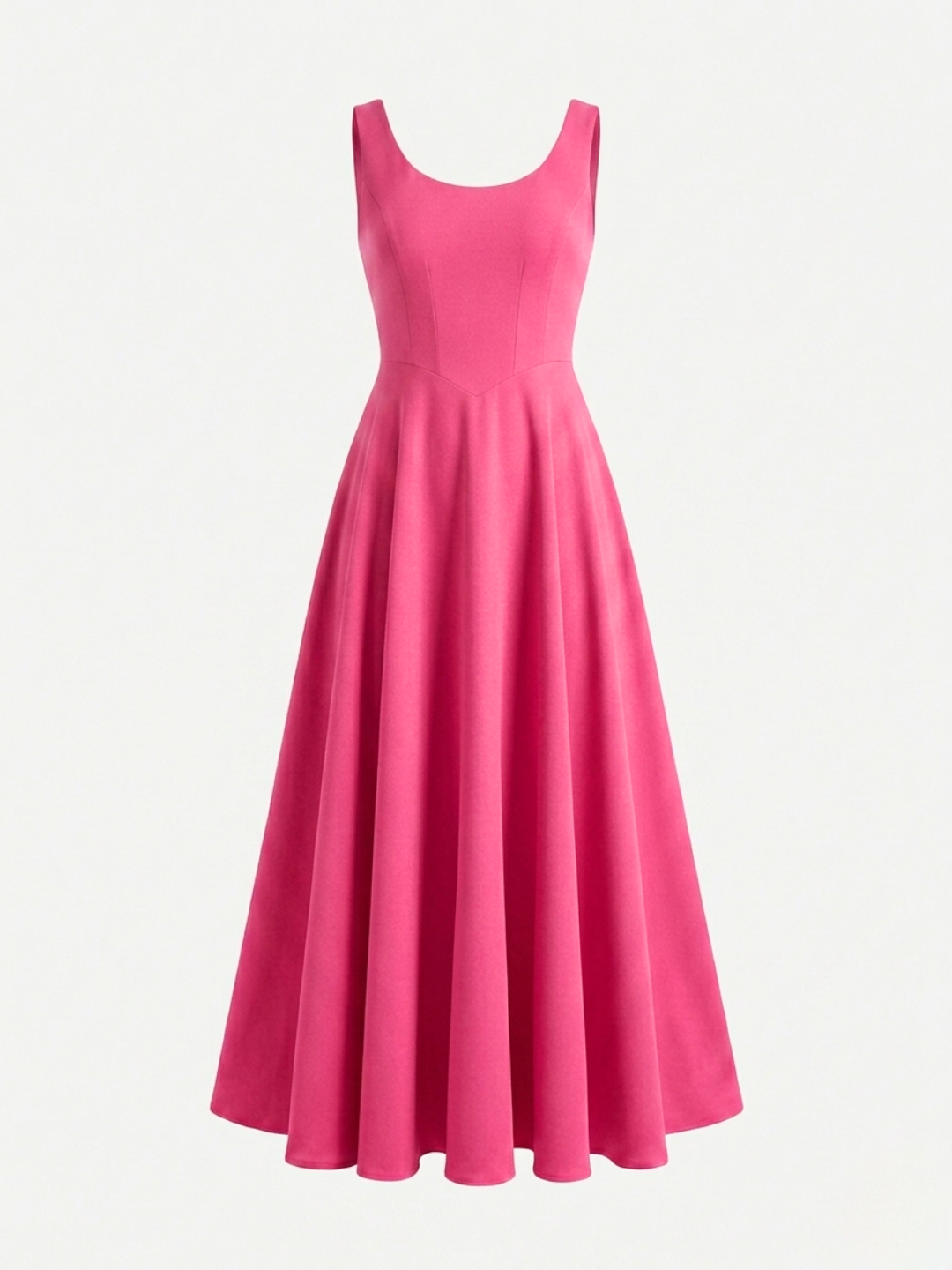 Stretchable Corset Fit & Flare Midi Dress - Uptownie