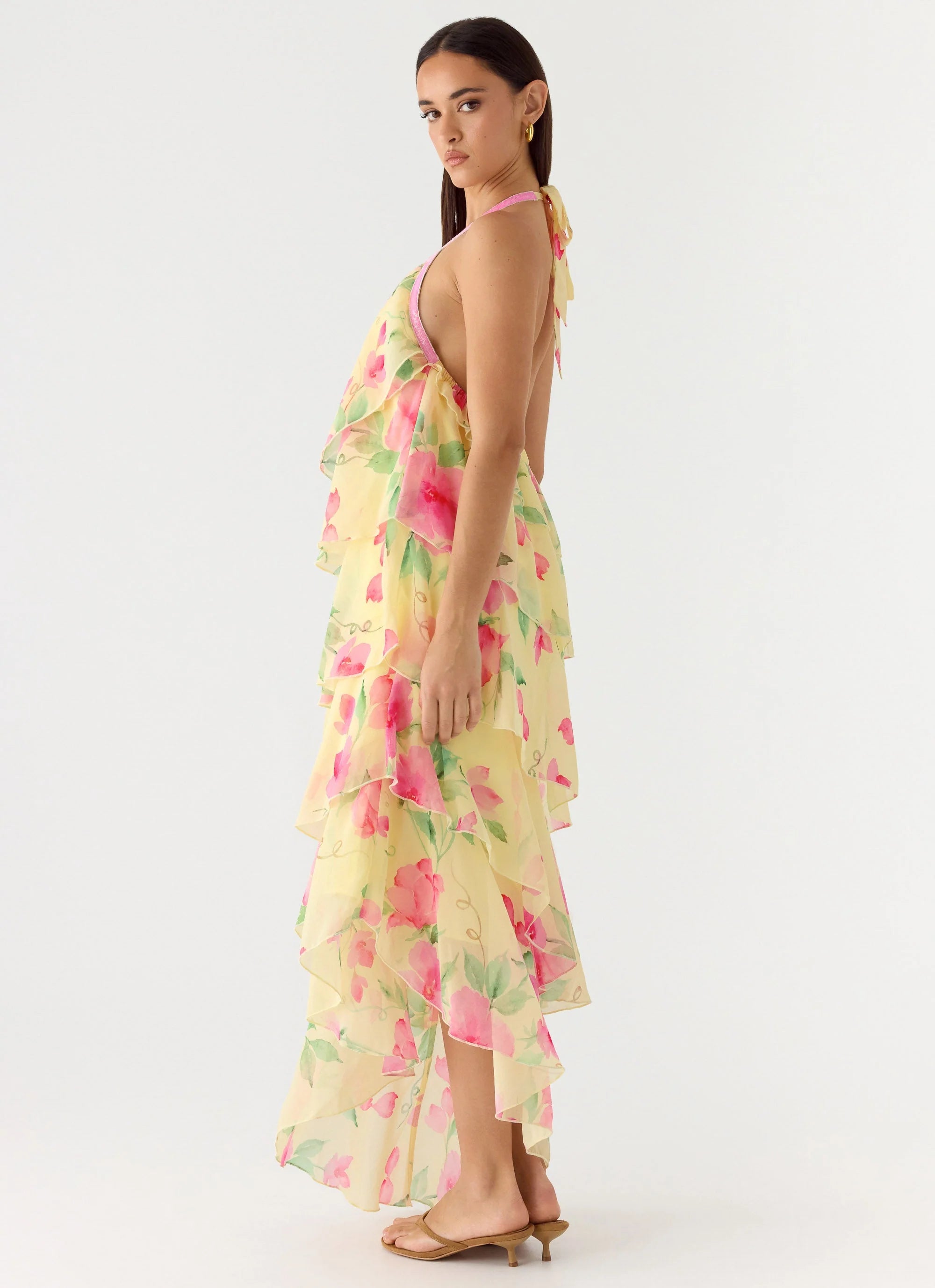Strawberry Mimosa Maxi Dress - Lemon Soleil