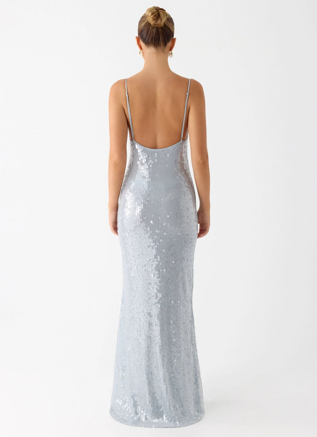 Solo Sequin Maxi Dress - Misty Blue