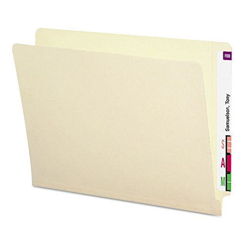 Smead 24210 Heavyweight Folders Straight Two-Ply End Tab Letter Manila 50/Box