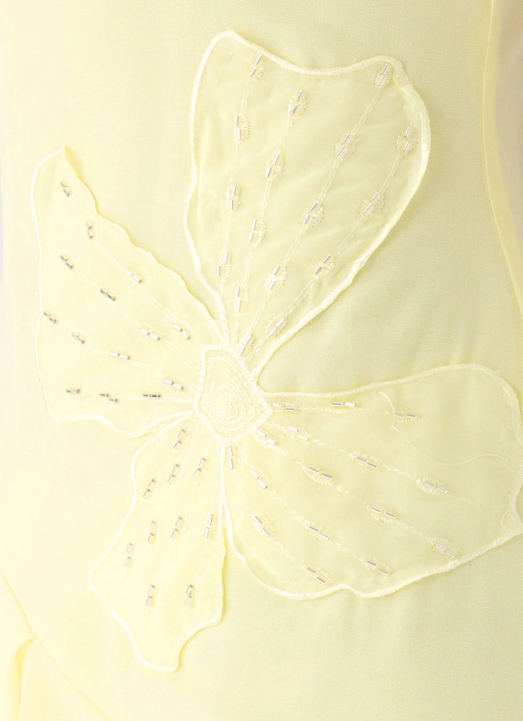 Aysha Beaded Flower Midi Dress - Yellow