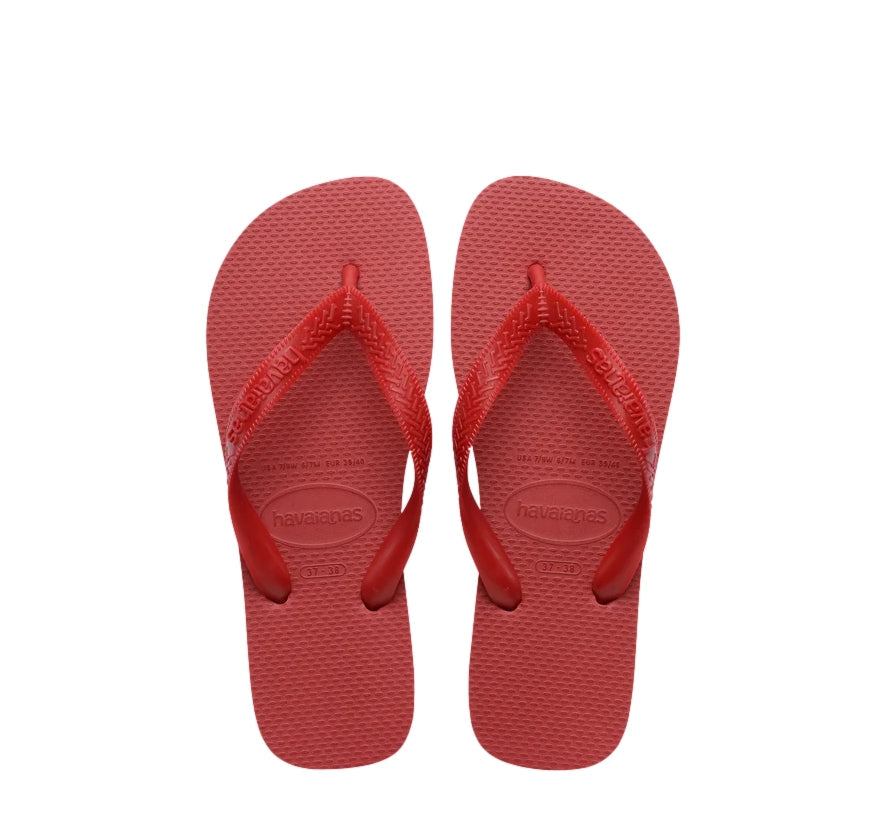Røde Havaianas Hav. Top sandaler med brede stropper og gummisåle, sommerlige og komfortable sko for varme dager