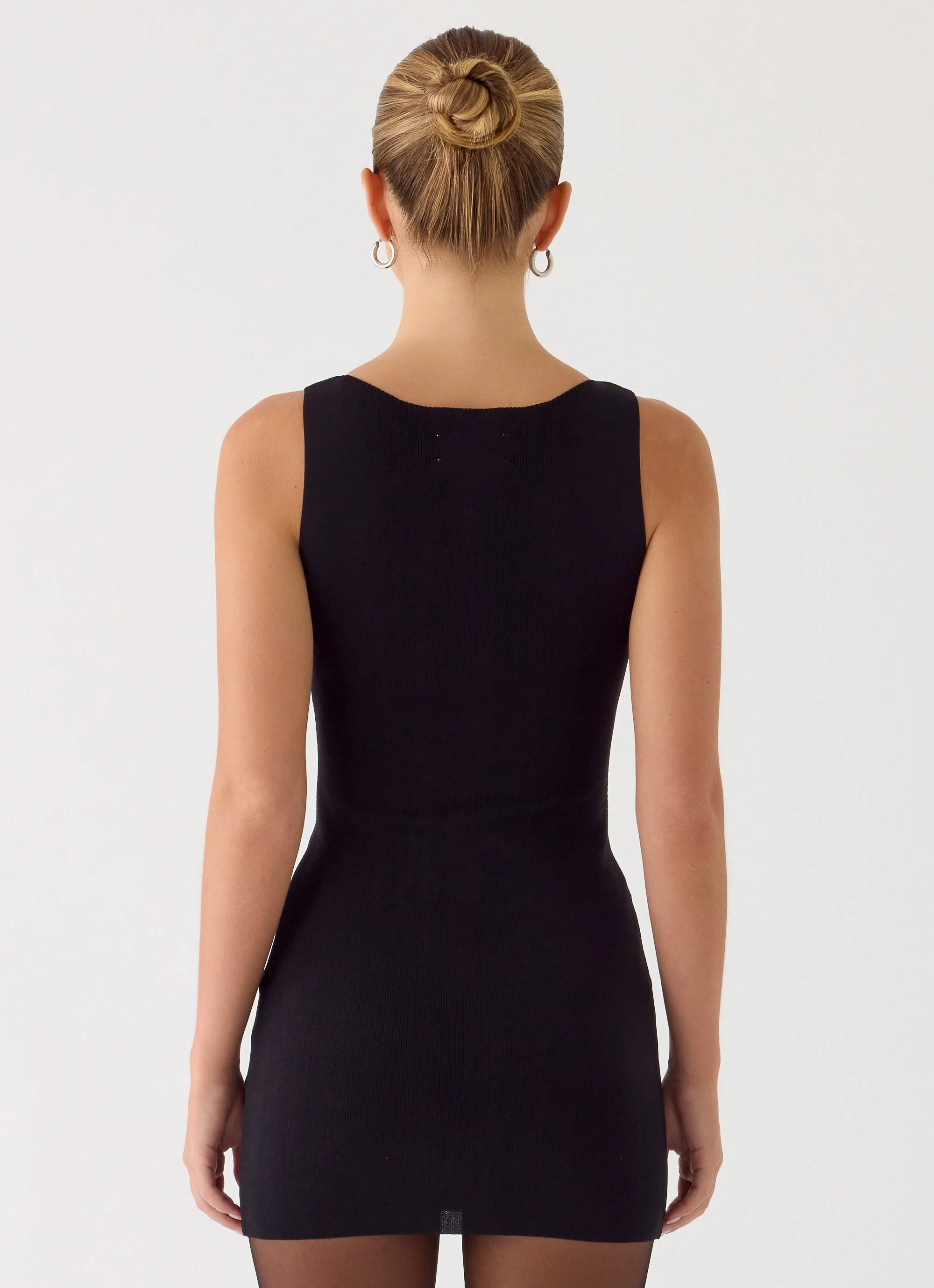 Amaris Knit Mini Dress - Black