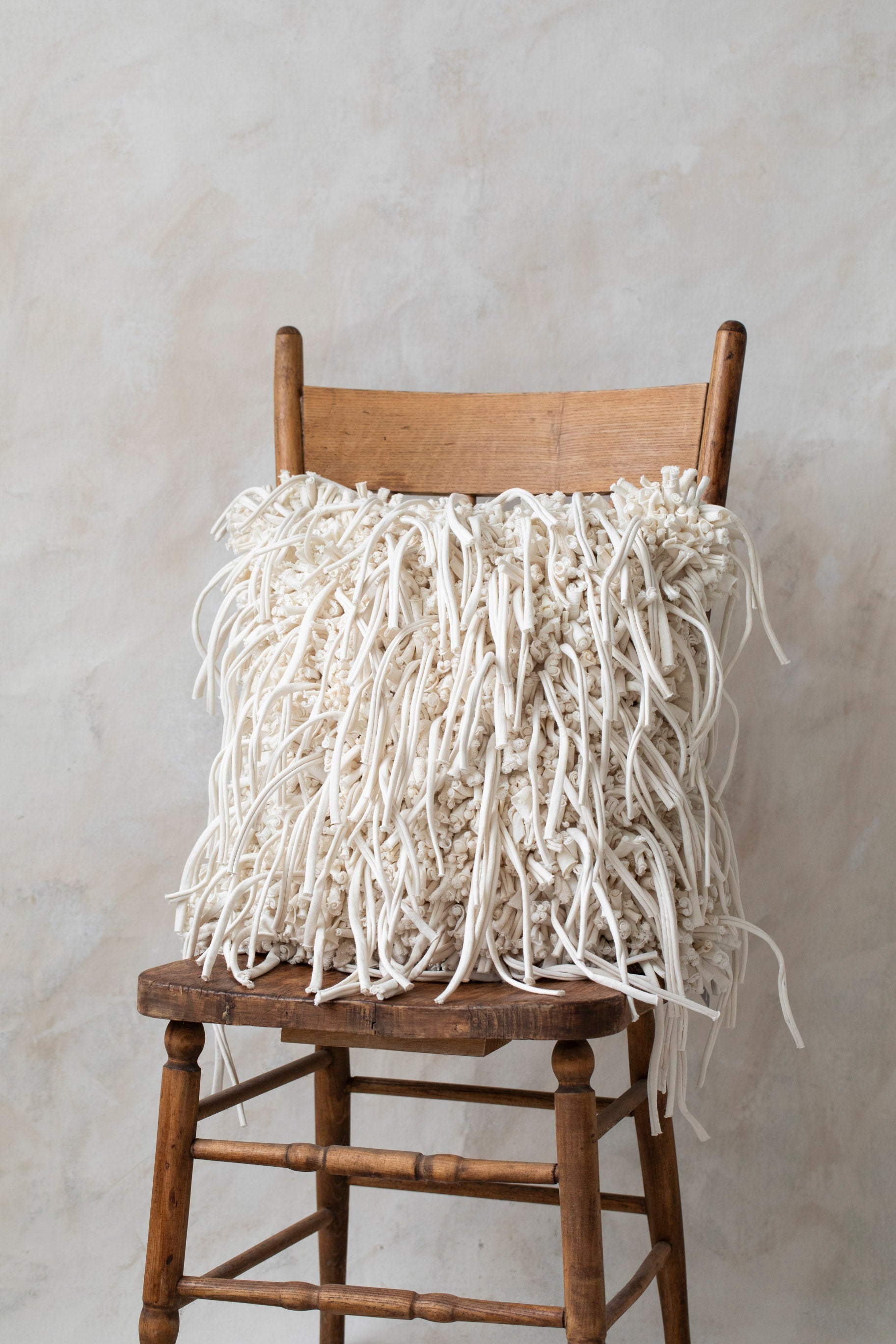3D Coral Pillow Cover in Ivory