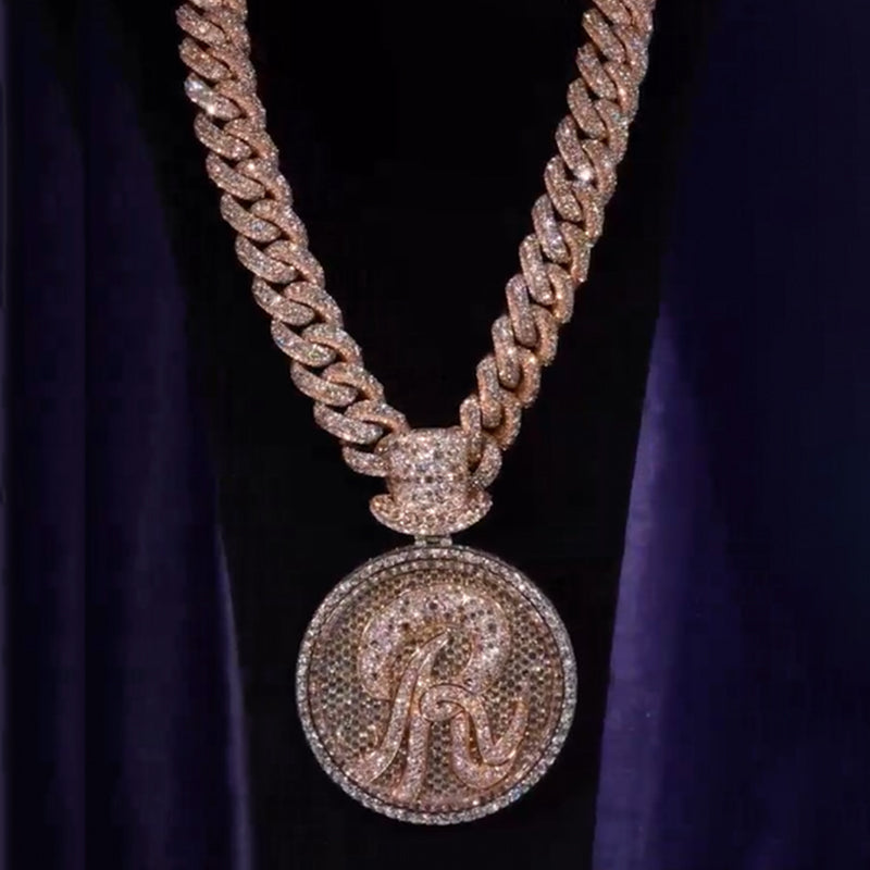 Gentleman's hat Runtz Letter Moissanite Pendant