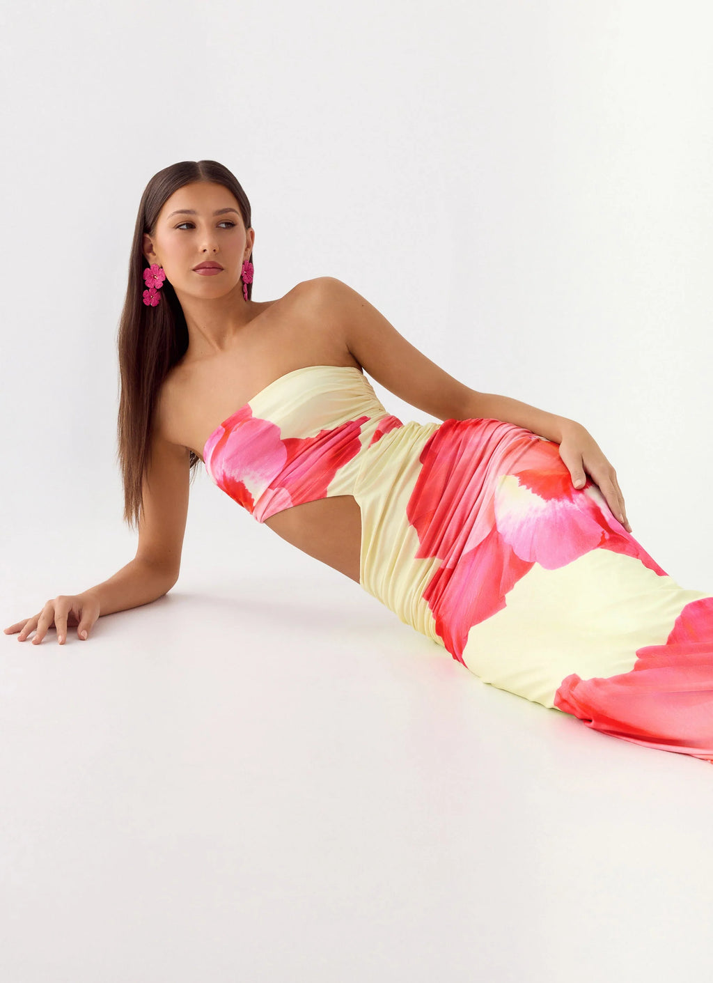 In The Rhythm Maxi Dress - Yellow Floral Spritz