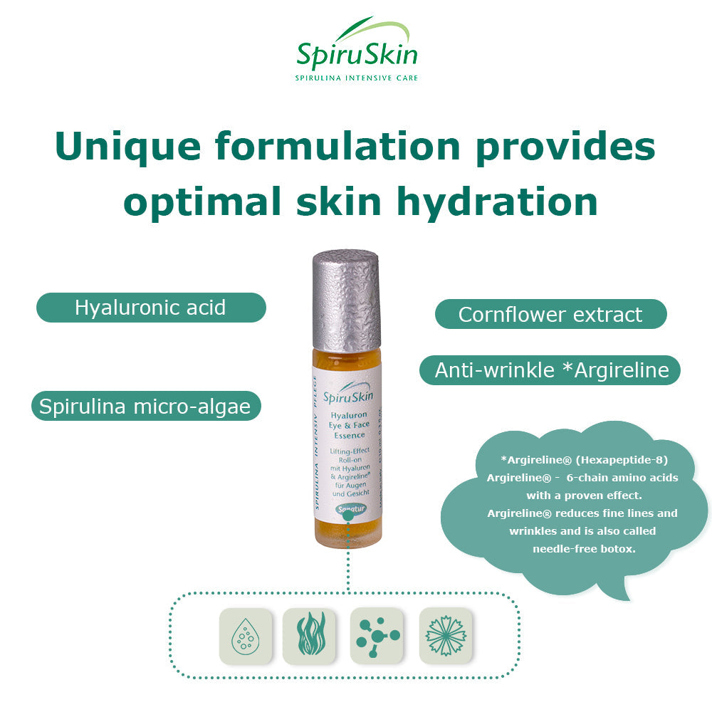Hyaluron Eye & Face Essence SPIRUSKIN, Roll-on 10 ml, Set x2