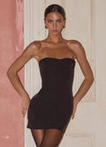 Drivers Seat Strapless Mini Dress - Black