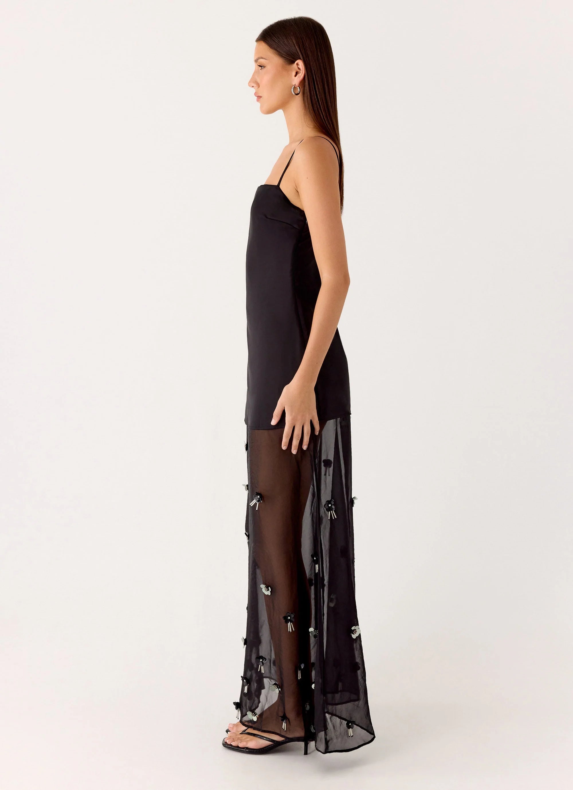 Jesiah Embellished Maxi Dress - Black