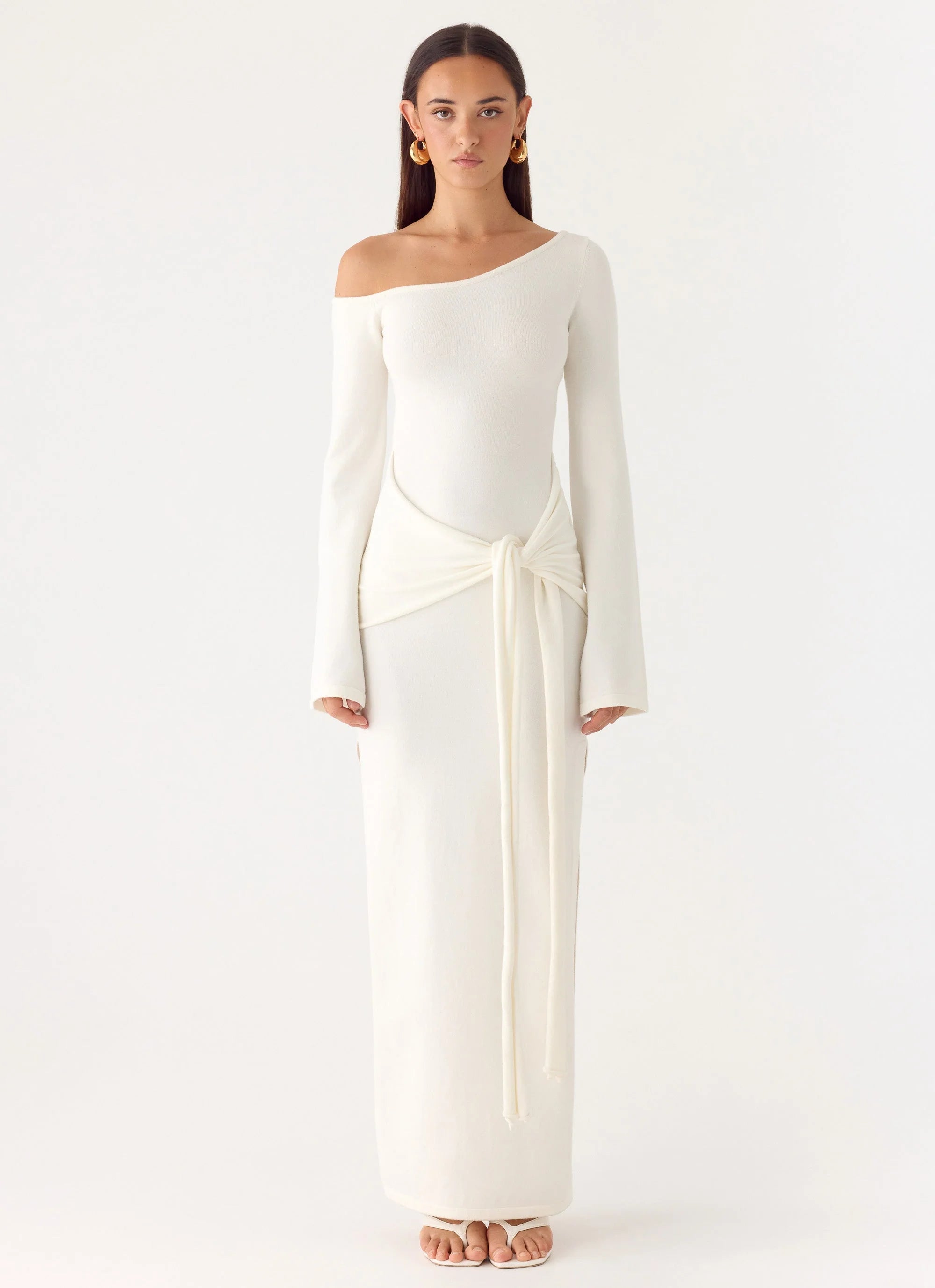 Kova Knit Maxi Dress - White