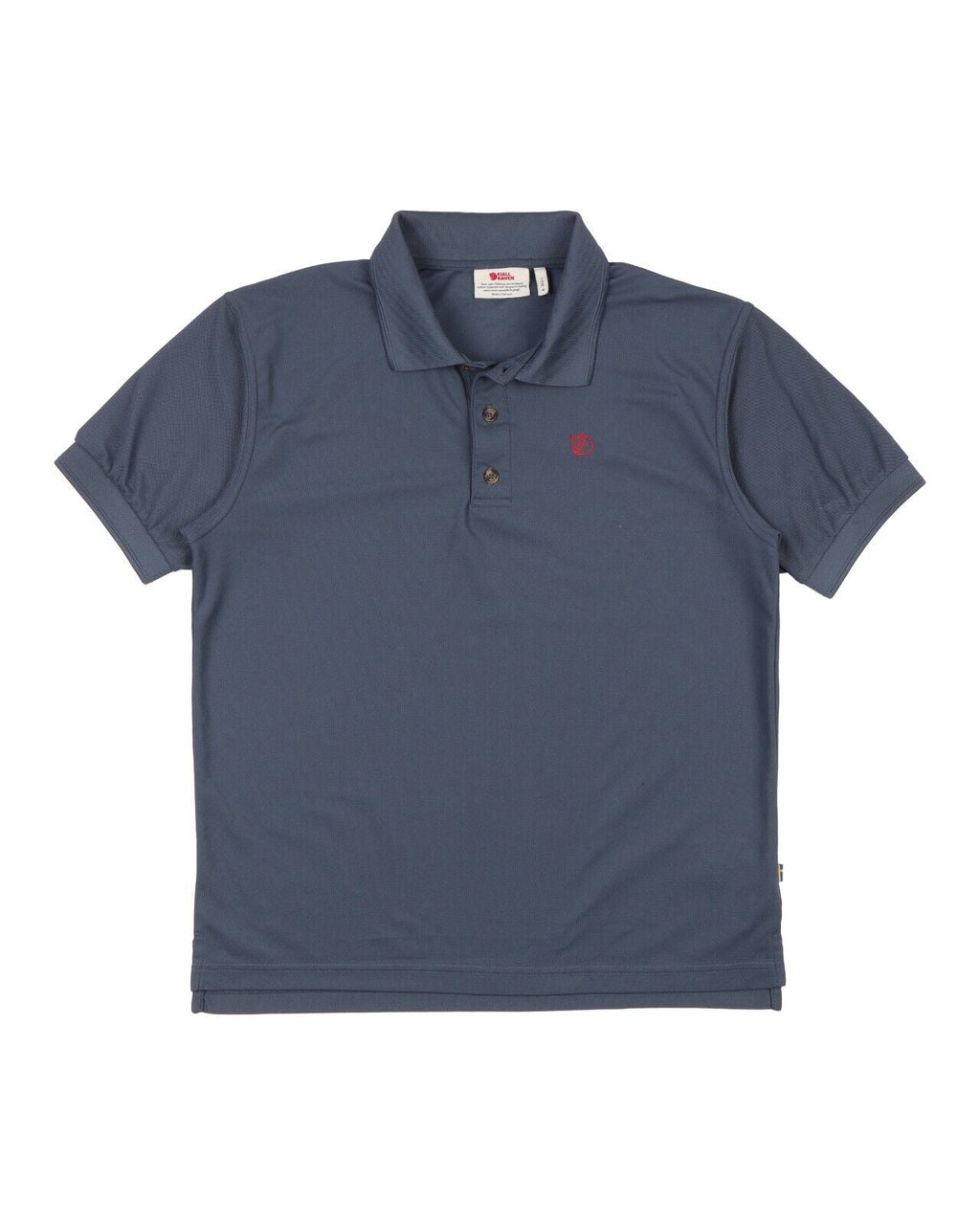 FJALLRAVEN Crowley Pique Polo Shirt Blue Men's Short Sleeve Top Size M