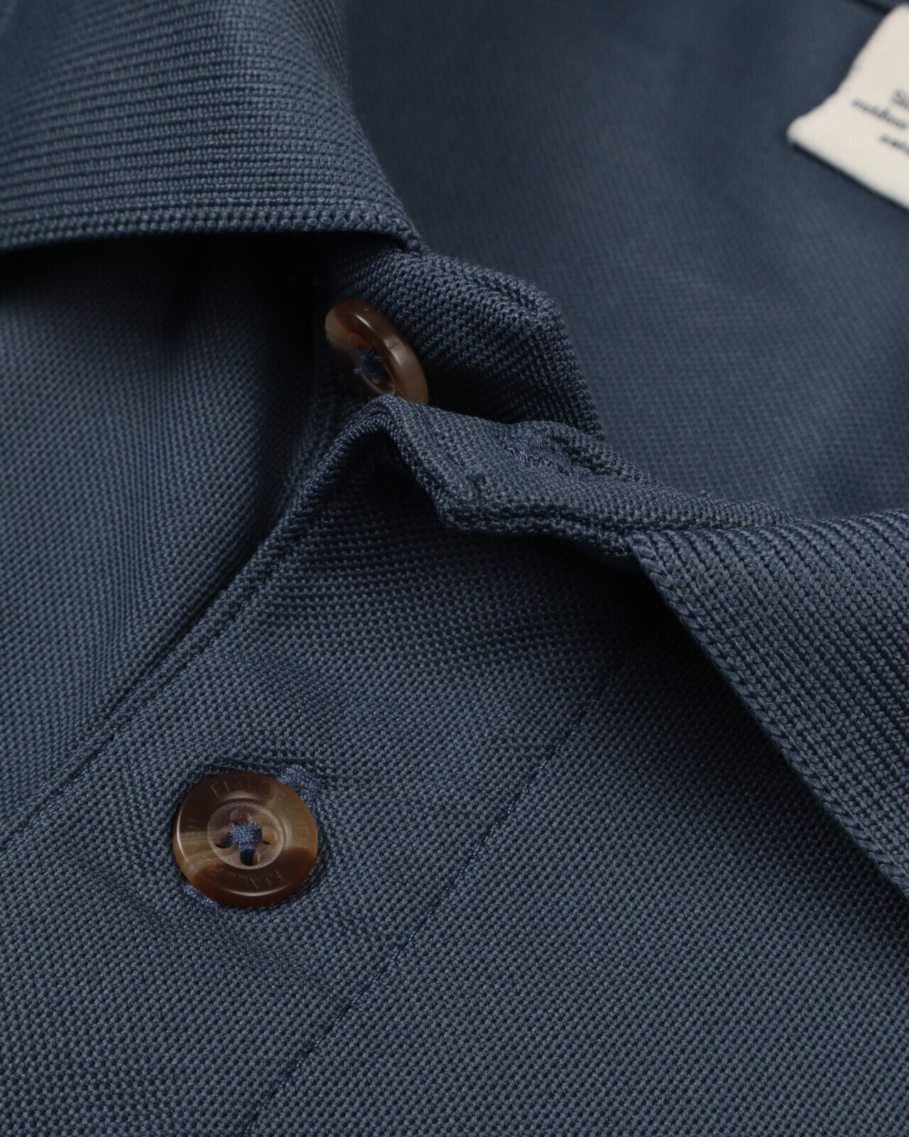 FJALLRAVEN Crowley Pique Polo Shirt Blue Men's Short Sleeve Top Size M